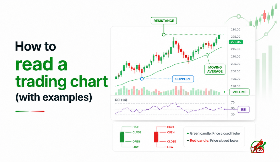 explaining how to read trading chart